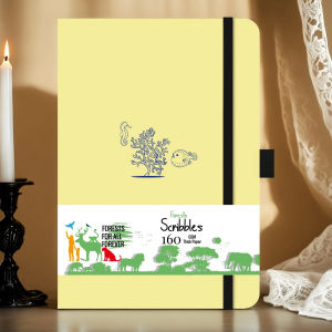 Premium PU Dot Grid Notebook – BUKE A5 Journal 160gsm Pages Flat Lay Numbered for Bujo Planning