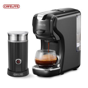 Cafelffe เครื่องชงกาแฟ3 In 1หลายแคปซูลเครื่องชงกาแฟร้อน/ชงเย็น19บาร์เครื่องทำกาแฟในบ้านเล็กเข้ากันได้กับ Nespresso/ดอลซ์กัสโตแคปซูลและกาแฟบด