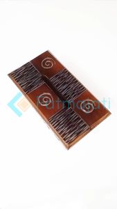Tempat tisu kayu jati pahat model 4