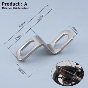 OUHOE | 1/2/3PCS Z/L-Shaped Motorcycle Modification Exhausts Pipe Clamps Motorcycle Exhaust Pipe Bracket Stainless Steel Fixed Bracket