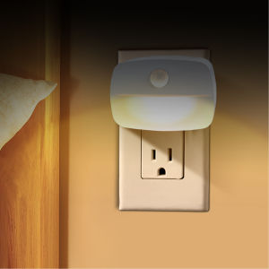 Phích Cắm EU Đèn Ngủ LED Với Cảm Biến Chuyển Động 220V Đèn Tường Cho Nhà Bếp Phòng Ngủ Lối Đi Cầu Thang Hồng Ngoại Cảm Biến Con Người Lạnh Trắng Ấm