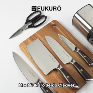 Fukuro Premium Seido Cleaver Knife / Stainless Steel Knife / Kitchen Utensils / Pisau Pemotong Daging