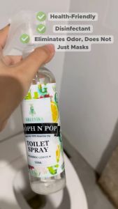 [ TOILET ODOR ELIMINATOR ] Greenika Pooph N Pop Toilet Spray – Vanilla Lemon Scent  Antibacterial Air Freshener  Bathroom Spray Linen Spray Poop Spray Car Freshener Shoe Odor Eliminator Home Fragrance Toilet & Aircon Spray