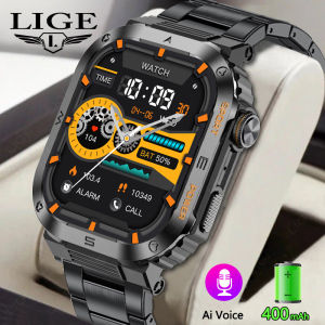 LIGE Smart Watch Men New Outdoor Military Bluetooth Call Smartwatch GPS Sport Waterproof Ftiness tracker Watch + Box