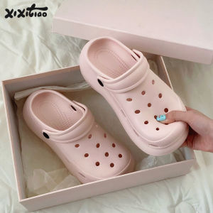 XIXITIAO | Slim Pink Colorful EVA Soft Thick Sole Height-Increasing Summer Sandal