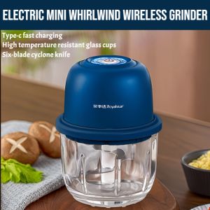 Electric Mini Whirlwind Wireless Grinder Electric Food Chopper Type-c Wireless Garlic Masher Food Chopper Kitchen Gadgets