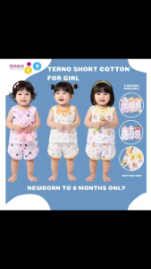 6 PairsTerno Sabrina Short For Baby Girl Cotton Printed High Quality Clothes Sleepwear Clothing Newborn Sets 0 to 6 Months