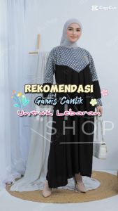 Baju Gamis Lebaran Wanita Brukat Kekinian