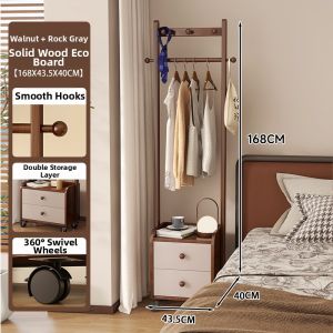 Bedroom Multi-functional Real Wood Storage Hanger