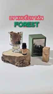 Cốc khuếch tán hương thơm trang trí phong cách rừng xanh FOREST - Kèm tinh dầu khuếch tán 10ml - Quà tặng hương thơm