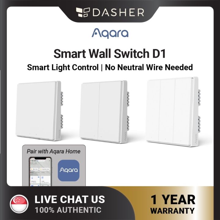 [Global Version] Aqara Wall Switch D1 Dual Single Fire Wire Smart Home ...