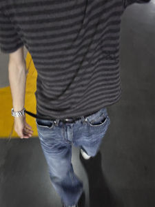 LIUBU | American Streetwear Striped Thorn Pattern Boxy Short Sleeve T-Shirt