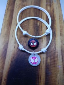 gelang couple akrilik Spiderman  (free box)