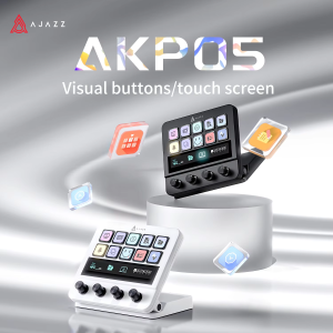 AJAZZ | Ajazz AKP05 Mechanical Macro Keyboard Multi-Function Desktop Assistant for Office and Gaming Easy-to-Use Multimedia Controls