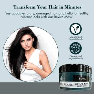 Kem nhuộm phục hồi thuần chay bổ sung hạt màu SILKY Color Rebirth Revive Mask 250ml ( màu đen)BLACK