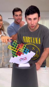 Đồ chơi xếp hình tháp Tetris cân bằng đồ chơi thử thách tập thể