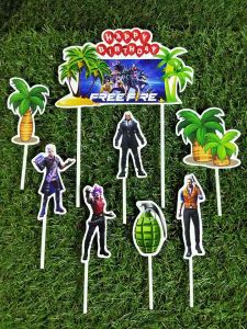 Topper cake free fire ff happy birthday