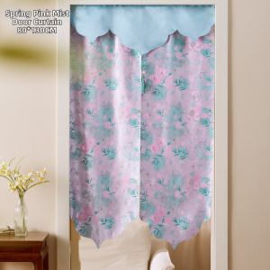 ZHIXIAO | New Chinese Style Songjin Curtain with Birds and Flowers Pattern Half-length Hanging Divider
