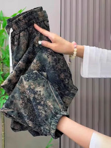 กางเกงขายาวทรงตรงเอวกลางสำหรับผู้หญิงไซส์ใหญ่ ทรงบาง แฟชั่นฤดูร้อน 2025 กางเกงขายาวทรงบาง ทรงหลวม ทรงลำลอง