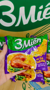 Thùng 30 Gói Mì 3 Miền Gà Sợi Phở 65g x 30 gói - UN37T Date Tháng 4/2027