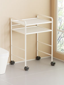 Bathroom Toilet Makeup Skincare Multi-layer Storage Rack Stand Floor Mounted Bathroom Sink Basin Shelf Stainless Steel