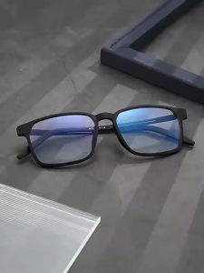 A-G Japan High-end Titanium Reading Glasses for Men with High Definition Anti Radiation Anti Blue Light Ultra-lightweight Square Black Branded Original Eyeglasses with Graded Lens G611