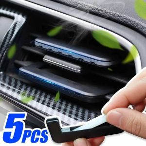5Pcs Car Aromatherapy Clip Deodorant Solid Aromatherapy Strip Set Air Outlet Wind Direction Paddle Hidden Fragrance Clip Scent Tablet