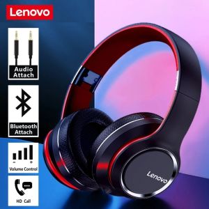 Lenovo | Lenovo HD200 Bluetooth Earphones Over-ear Foldable Computer Wireless Headphones Noise Cancellation HIFI Stereo Gaming Headset