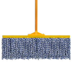 Vintage Wood Pole Cotton String Mop School Property Cleaning Large Area Floor Duster Cloth Household Personal Care Tools