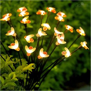 Solar Lights Outdoor Garden 10 Bee LED Waterproof Solar Landscape Pathway Lights Decorative Lights for Yard Lawn Patio Backyard