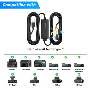 DDPAI Dashcam Hardwire Kit for 24H Parking Monitor Compatible with Z60 Series/Z50 Series/N5/N3/N2/N1/MINIPro2K/A400