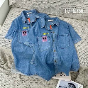 ÁO SƠ MI JEAN PHỐI TÚI CỰC CUTE [FREE SIZE]
