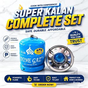 Superkalan Shinegaz 2.7 Brand New Tank with Burner - Strong & Durable Safe & Reliable Clean Burning - Perfect for Every Filipino Home.