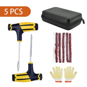 All-Vehicle Repair Kit - Multi-Tool Set with 5 Self-Tapping Screws & Rubber Cement Portable Flat Tire Fix for Roadside