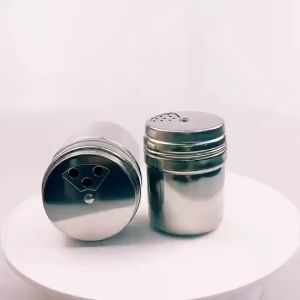 Tempat Merica Lada Tusuk Gigi Tabur Tutup Putar Stainless Steel Bumbu