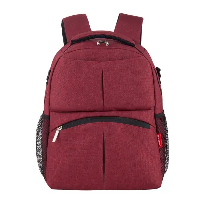 Insular | INSULAR Solid Color Diaper Bag Backpack - Waterproof Multifunctional Nappy Backpack for Mommy Baby Care Essentials