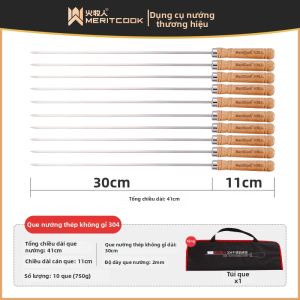BAOLUOYOUXUAN | Que Thép Không Gỉ 10 Cây