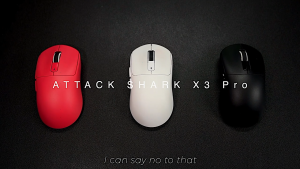 ATTACK SHARK X3PRO Three Modes 8K Gaming Mouse 4K/8K Hz 59g SUPERLIGHT PixArt PAW3395 Gaming Sensor BT/2.4G Wireless/Wired 6 Adjustable DPI up to 26000