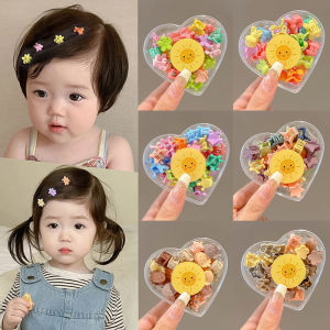 Cute Mini Baby Girl Hair Clips Baby Girl Bangs Hair Accessories Lovely Toddler Headwear Korean Style Fresh out Fashion Accessories