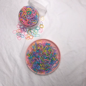 AIDA 9pcs/1set small fresh head rope star sky hair tie cute starry sky rubberband ponytail holder elastic hair band