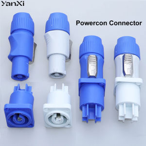 Powercon Connector 20A 250V 3Pin Male Plug Power Socket XLR Adapter For Electric Drill LED Screen Stage Lighting Connecting