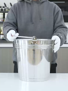 304Stainless Steel Multipurpose Handheld Bucket Large Capacity For Water Ice Storage Kitchen Household Durable Container