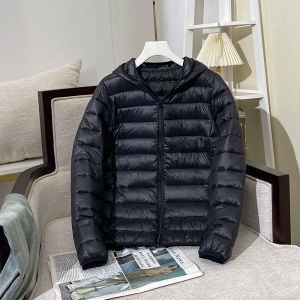 Lightweight Padded Cotton Jacket Womens Short Style Stand Collar Workwear Outerwear Trendy plus Size Nylon Fabric Zipper