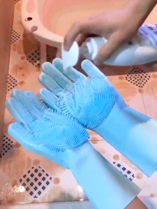Pet Bath Gloves Silicone Gloves Anti-scratch Anti-bite Comfortable Massage Bath Artifact Pet Product