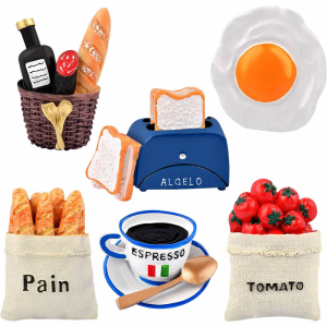 6pcs Fridge Magnets 3D Resin Food Shaped Magnets for Home Decor Refrigerator Magnets