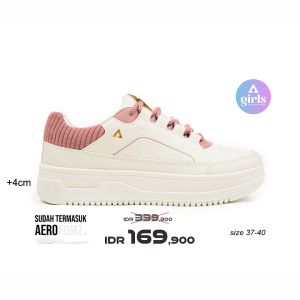 Aerostreet 37-40 Olivia Natural Natural Merah Muda - Sepatu Sneakers Wanita