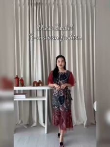 [ X-MANTAN ] DRESS ISABEL / dress Couple / dress premium / dress pesta / dress kondangan / batik couple (GOOD QUALITY)