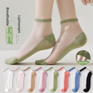 XUANSHU | Invisible Short Cotton Socks Summer Thin No-Show Boat Socks for Women