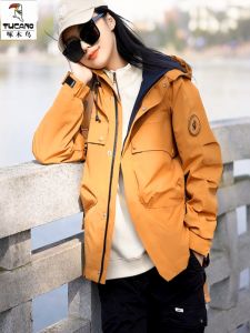 Woodpecker Spring & Fall New Arrival Couple Shell Jacket Waterproof Hooded Jacket Shell Jacket Mens and Womens Outdoor Hiking Windproof Outwear