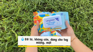 Khăn Ướt Đa Năng Kháng Khuẩn LET-GREEN 80 Miếng/Bao
